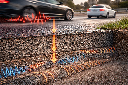 Измерение шумопоглощения асфальта